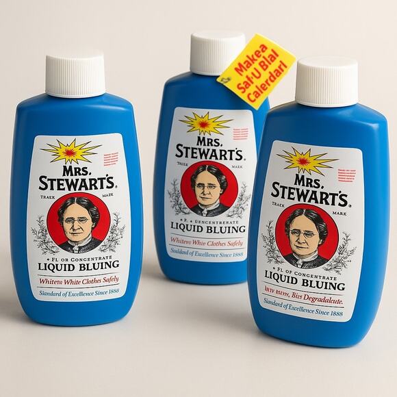 3x 8Fl. oz Mrs. Stewart's Liquid Bluing Non-Toxic Whitens White Clothes Safely - Picture 1 of 4